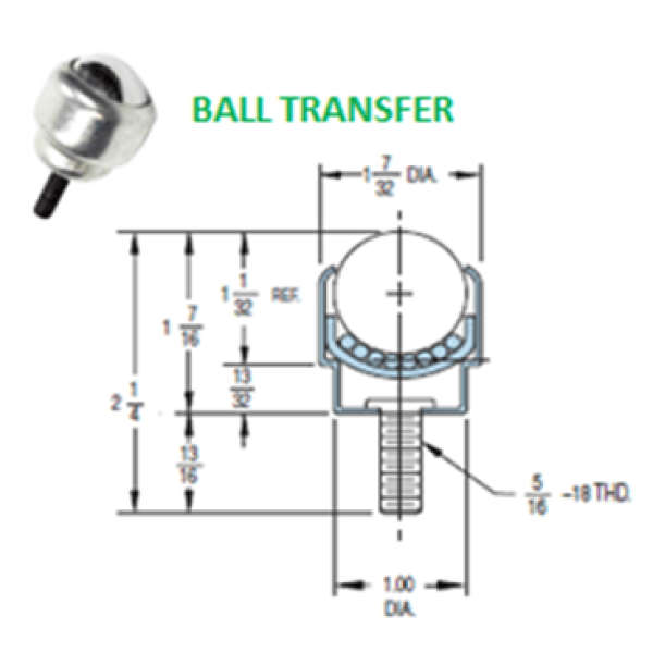 Product 4550-03 BALL TRANSFER BOLA DE ACERO 1” TORNILLO INFERIOR 5/16” BALL-TRANSFER-4550-03-SBT-1-OSUNA-BALERO.png