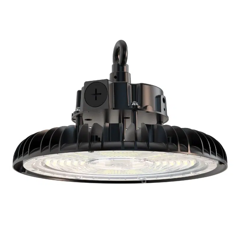 Product UFO LED de bahía alta ajustable de 200/240/300 vatios | 36 000 a 57 000 lúmenes | 3000 K/4000 K/5000 K ajustable | 277-480 V LLS-AL-HB2A-800×800-1.webp