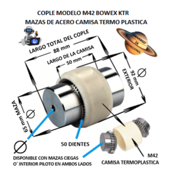 Product M-42 COPLE BOWEX KTR COMPLETO EXTERIOR 92mm LARGO 88mm M-42-COPLE-BOWEX-KTR-CAMISA-TERMOPLASTICA-OSUNA-BALERO-UNIVERSO-DE-REFACCIONES.png