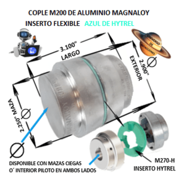 Product M200-H COPLE MAGNALOY ALUMINIO INSERTO AZUL EXTERIOR 2.900″ LARGO 3.100″ M200-H-COPLE-MAGNALOY-INSERTO-AZUL-M270-H-OSUNA-BALERO-UNIVERSO-DE-REFACCIONES.png