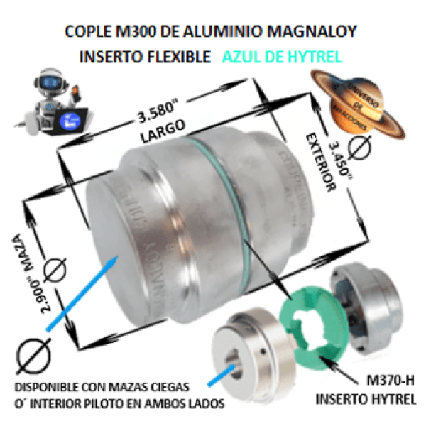 Product M300-H COPLE MAGNALOY ALUMINIO INSERTO AZUL EXTERIOR 3.450″ LARGO 3.580″ M300-H-COPLE-MAGNALOY-INSERTO-AZUL-M370-H-OSUNA-BALERO-UNIVERSO-DE-REFACCIONES.png