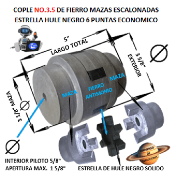 Product No.3.5 COPLE ESTRELLA DE FIERRO ANTIMONIO ECONOMICO EXTERIOR 3 5/8” LARGO 5” NO.3.5-COPLE-ESTRELLA-DE-ANTIMONIO-UNIVERSO-DE-REFACCIONES-INDUSTRIALES-OSUNA.png