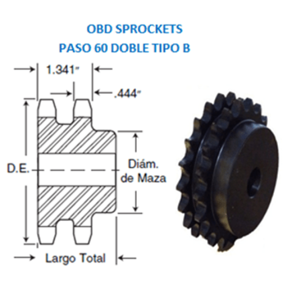 Product D60B13 CATARINA DOBLE PASO 60 DE 13 DIENTES EXTERIOR 3.490″ OBD-SPROCKET-CATARINA-PASO-60-DOBLE-OSUNA-BALERO.png