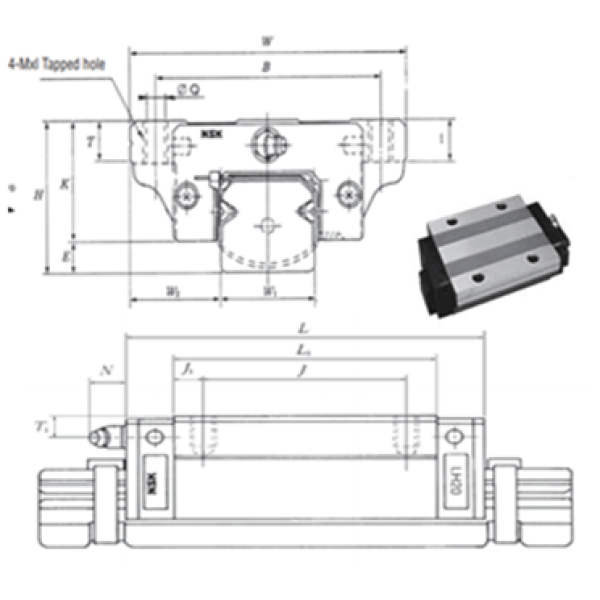 Product LAH25EMZ BALERO LINEAL NSK ESTÁNDAR NUMERO NUEVO NAH25EMZ RODAMIENTO-LINEAL-CON-OREJAS-OSUNA-BALERO.png