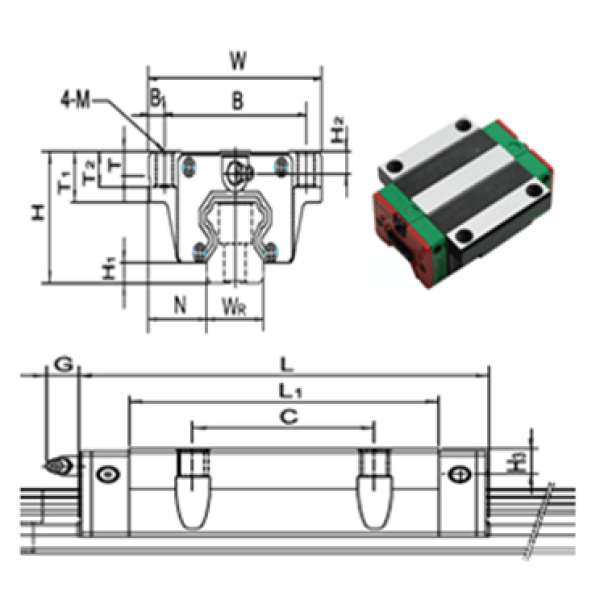 Product HGW25CCZ0C BLOCK LINEAL HIWING RODAMIENTO-LINEAL-HIWIN-CON-OREJAS-OSUNA-BALERO.png